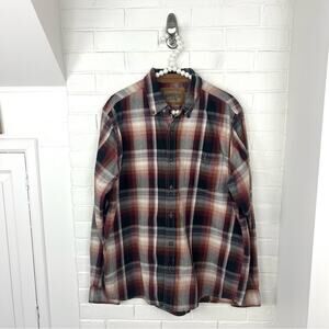 North River Men’s Plaid Button Down Shirt Size L